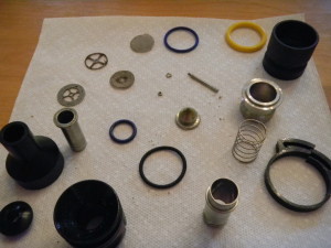 Volcano Vaporizer Parts disassembled pre-cleaning